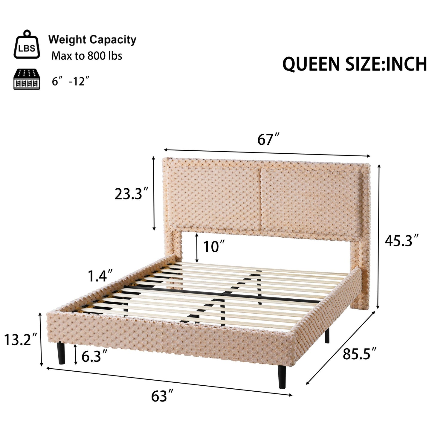 Soft Backrest Bed