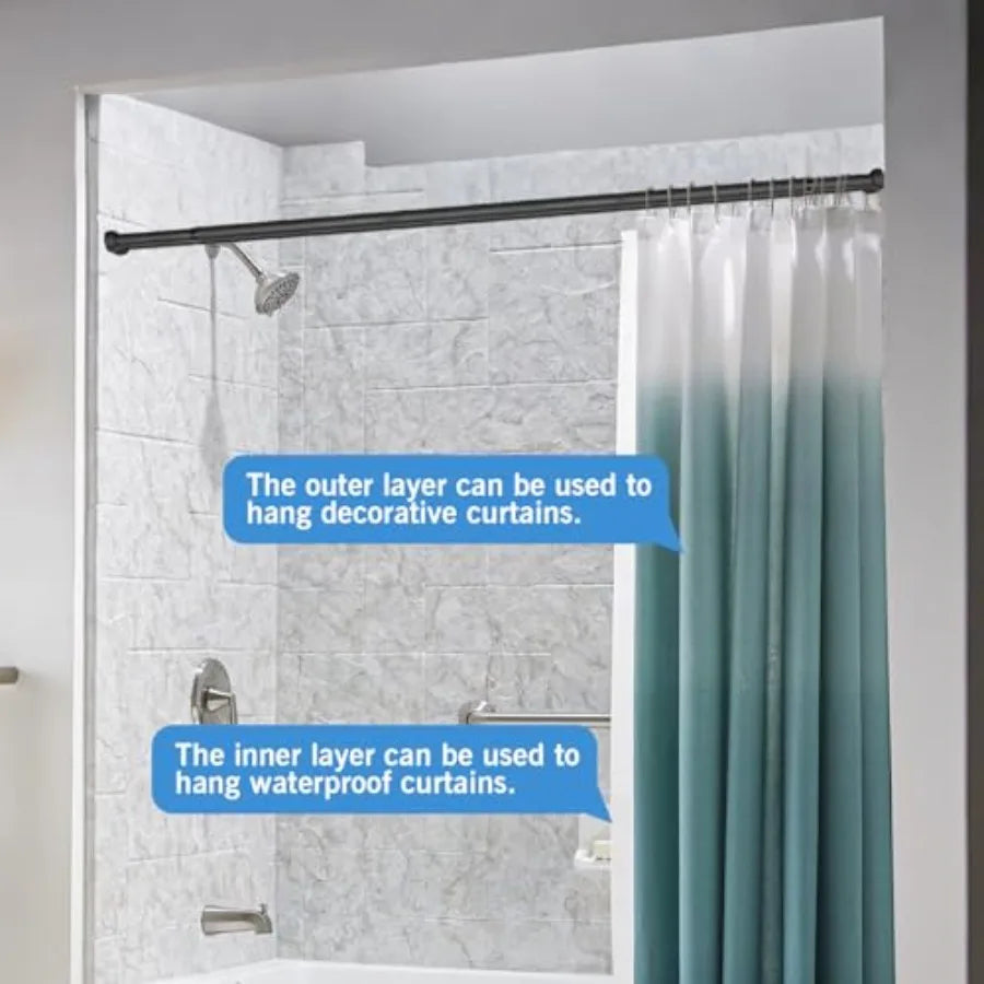 Double Shower Curtain Rod