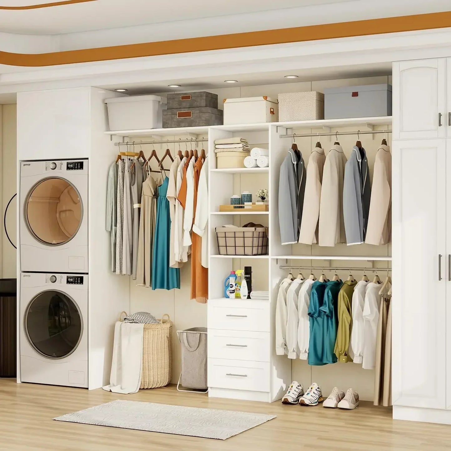 Closet System with Drawers
