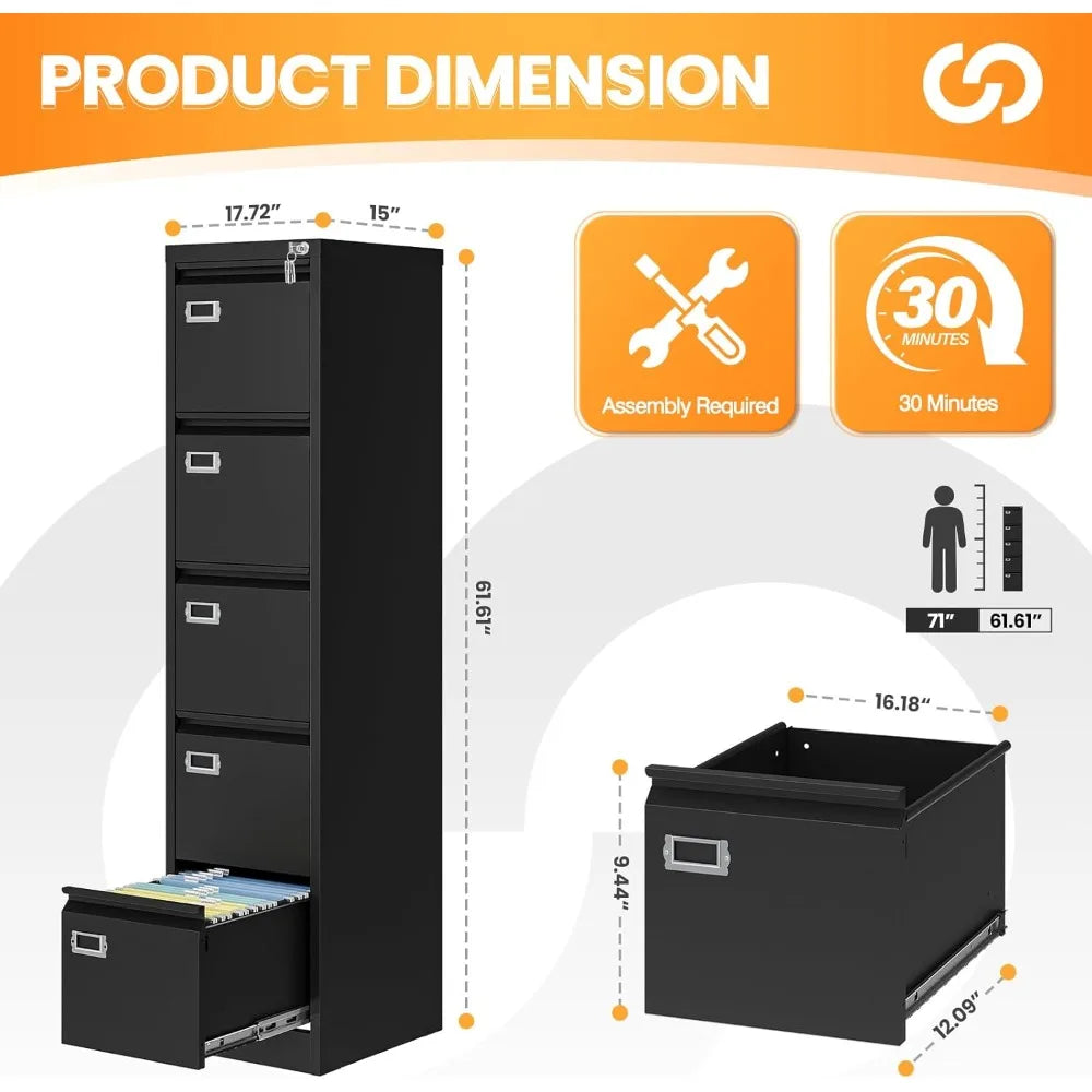 Filing Cabinet with Lock