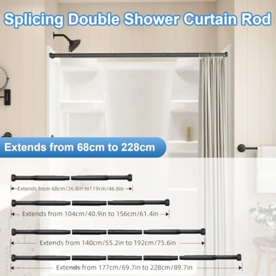 Double Shower Curtain Rod