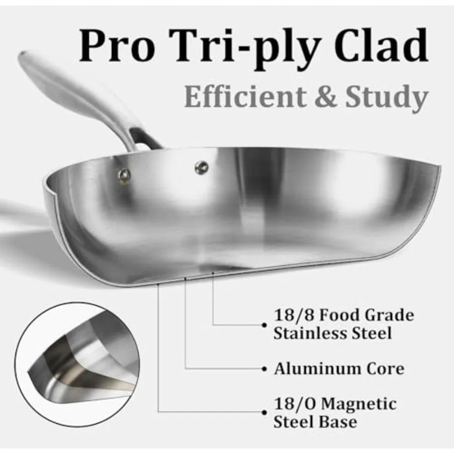 Stainless Steel Frying Skillets