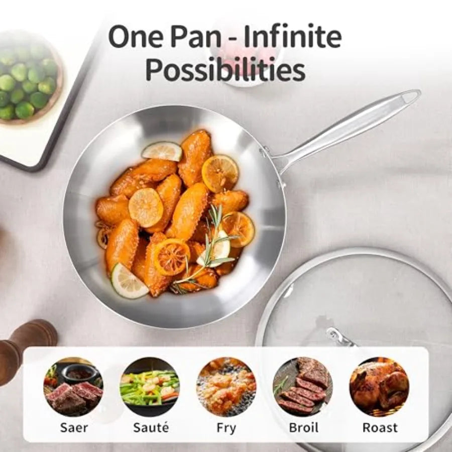 Stainless Steel Frying Skillets