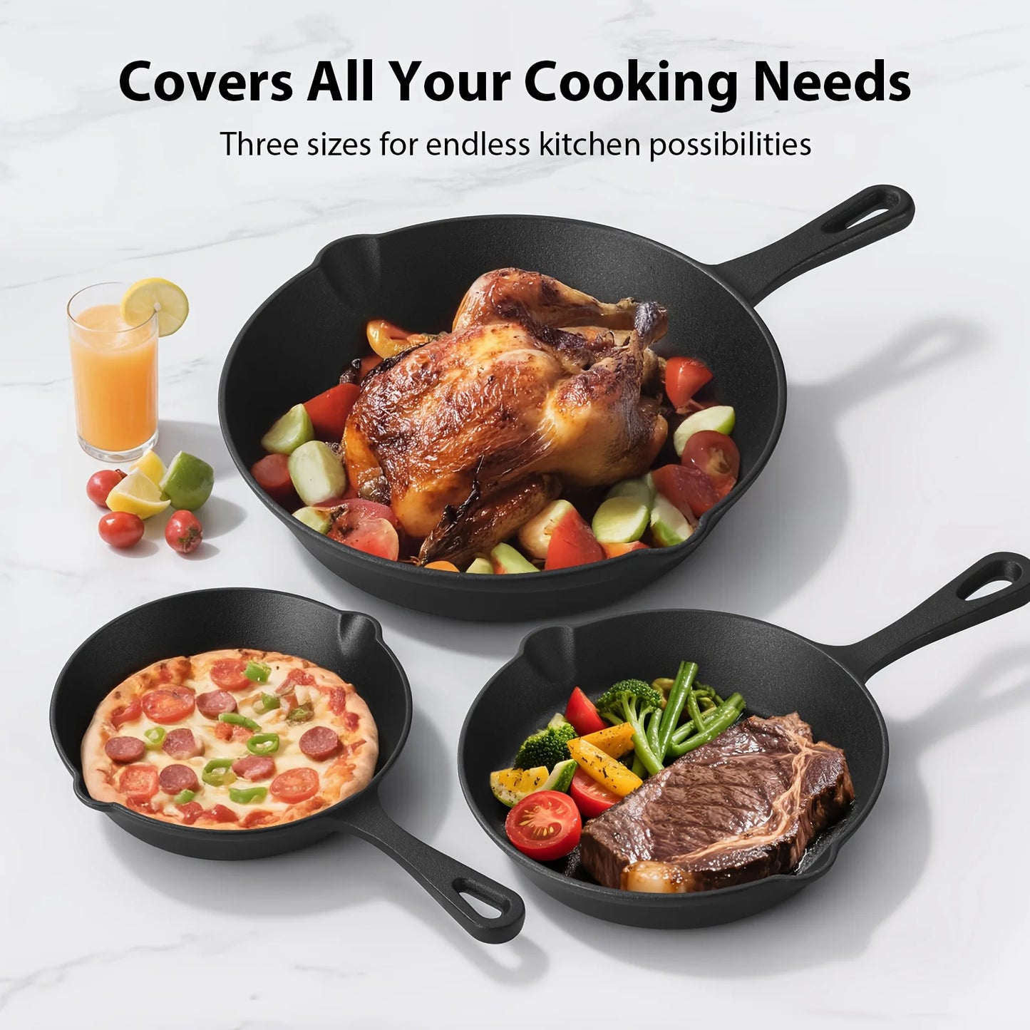 Cast Iron Skillet Set