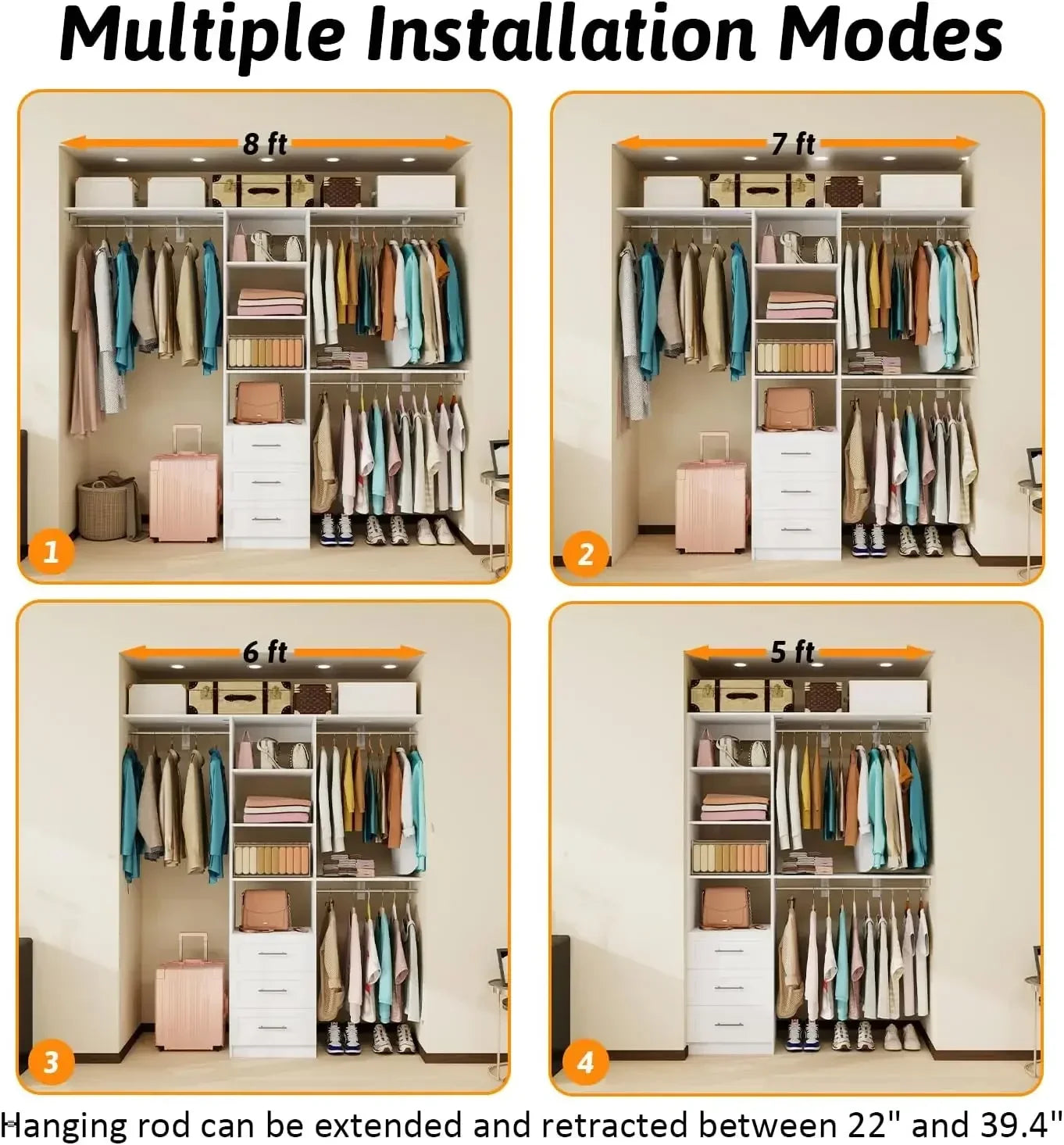 Closet System with Drawers