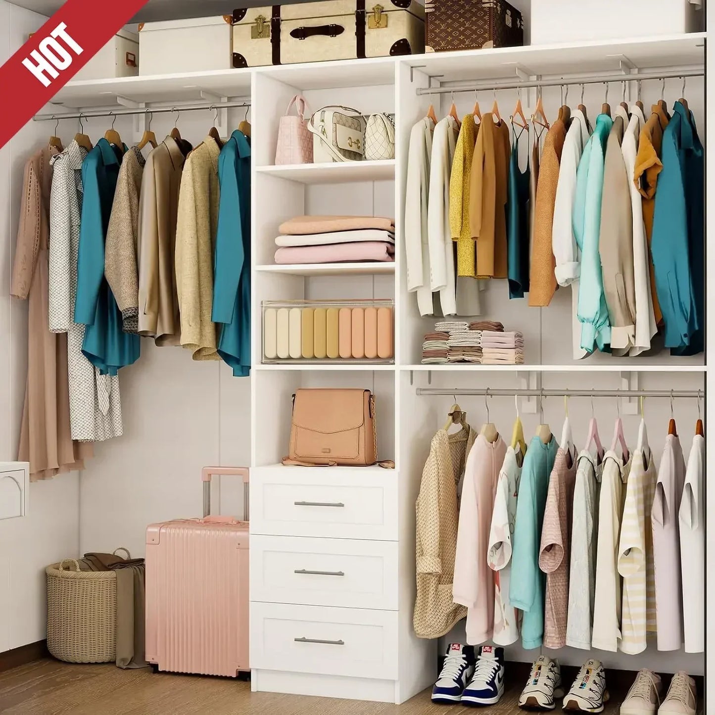 Closet System with Drawers