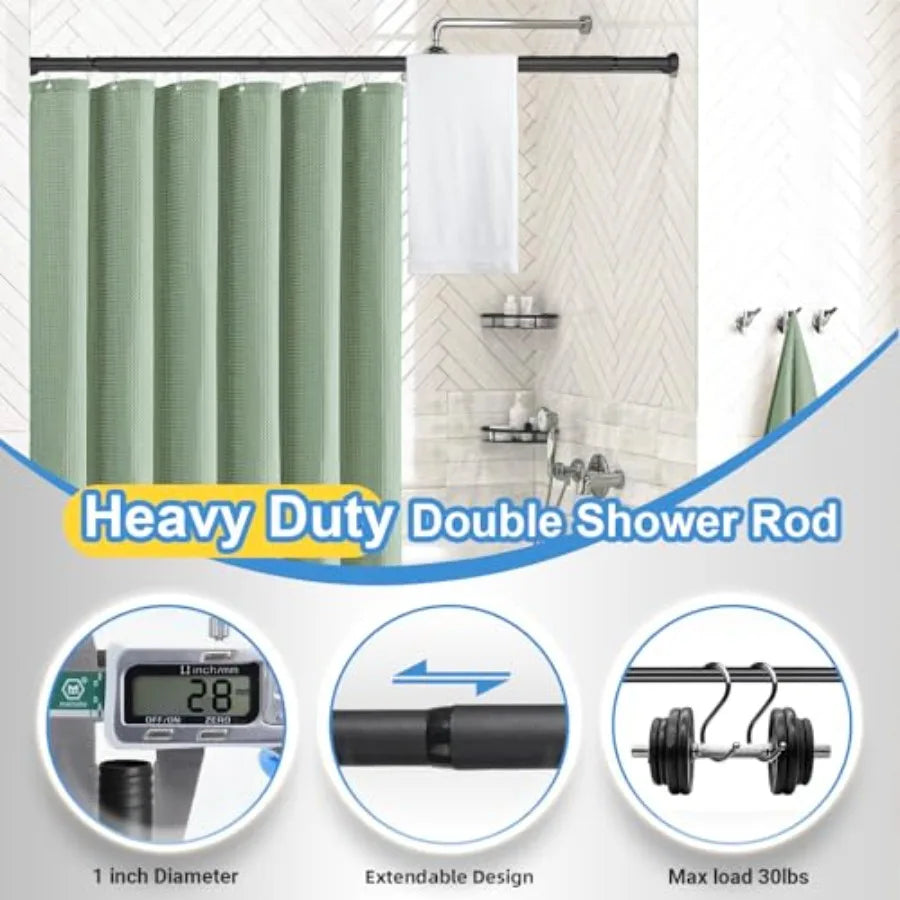 Double Shower Curtain Rod