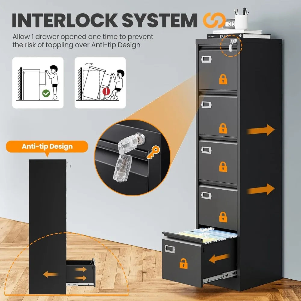 Filing Cabinet with Lock